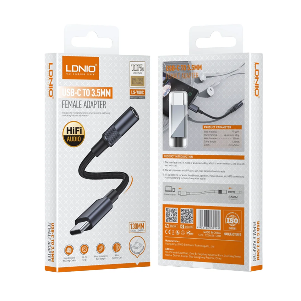ADAPTADOR LDNIO LSY80C 13CM TC to 3.5 mm